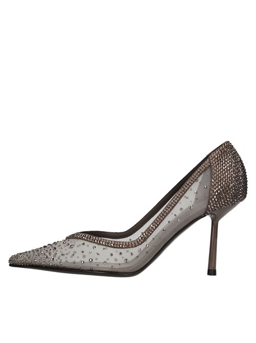 Deco Nicole pumps in suede and silver mesh LE SILLA | 4191E080BXPPKAB793WALL